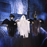 Suono spaventoso del fantasma volante sospeso e movimento per le decorazioni di Halloween, Hanging Ghost(Black), Hanging Ghost(Grey), Hanging Ghost(White)