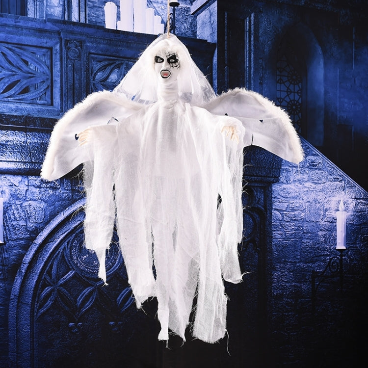 Suono spaventoso del fantasma volante sospeso e movimento per le decorazioni di Halloween, Hanging Ghost(Black), Hanging Ghost(Grey), Hanging Ghost(White)