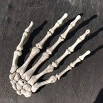 Un paio di mani di scheletro di Halloween, oggetti di scena per la decorazione della casa stregata, dimensioni: 15,5 x 10 cm, Skeleton Hands