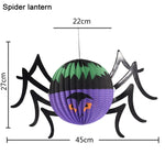 3 pezzi/set creativi divertenti fantasmi di Halloween pipistrelli ciondolo ragno decorazione di carta e oggetti di scena horror, Ghost + bat + spider
