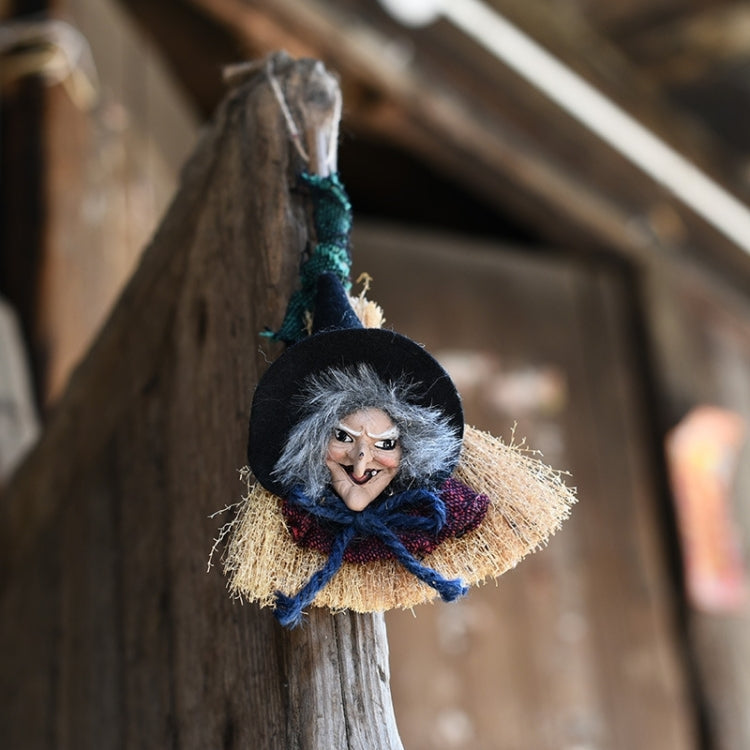 Forniture per decorazioni di Halloween Scopa da streghe Decorazioni da appendere Ornamenti da appendere Forniture per feste, consegna a colori casuale, Witches Broom Hanging Decor