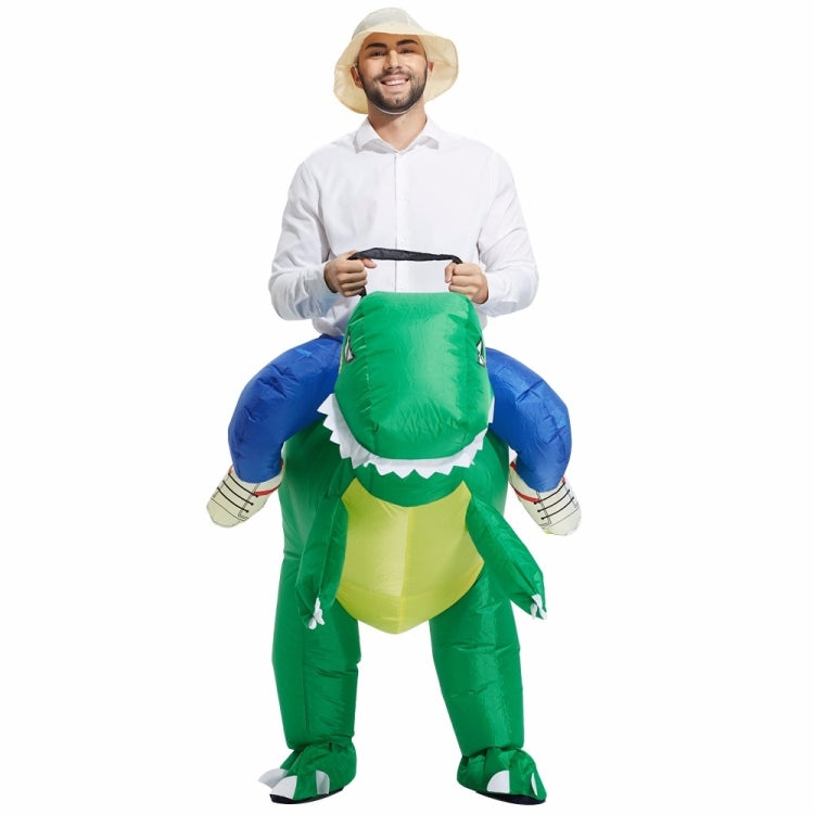 Costume da festa di Halloween in poliestere operato da dinosauro gonfiabile azionato, altezza consigliata: 1,6-1,9 m