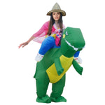 Costume da festa di Halloween in poliestere operato da dinosauro gonfiabile azionato, altezza consigliata: 1,6-1,9 m