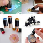 10 pezzi di spugna per pittura con le dita, punta delle dita in schiuma colorante, Finger Painting Sponge