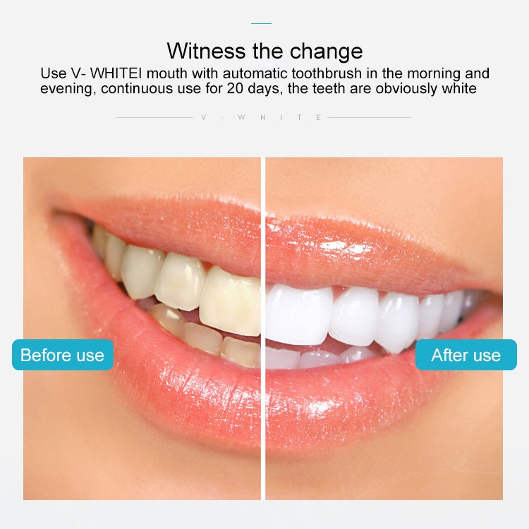 Strumento elettrico per pulizia denti in silicone bianco