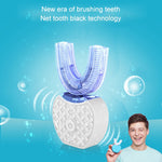 Strumento elettrico per pulizia denti in silicone bianco