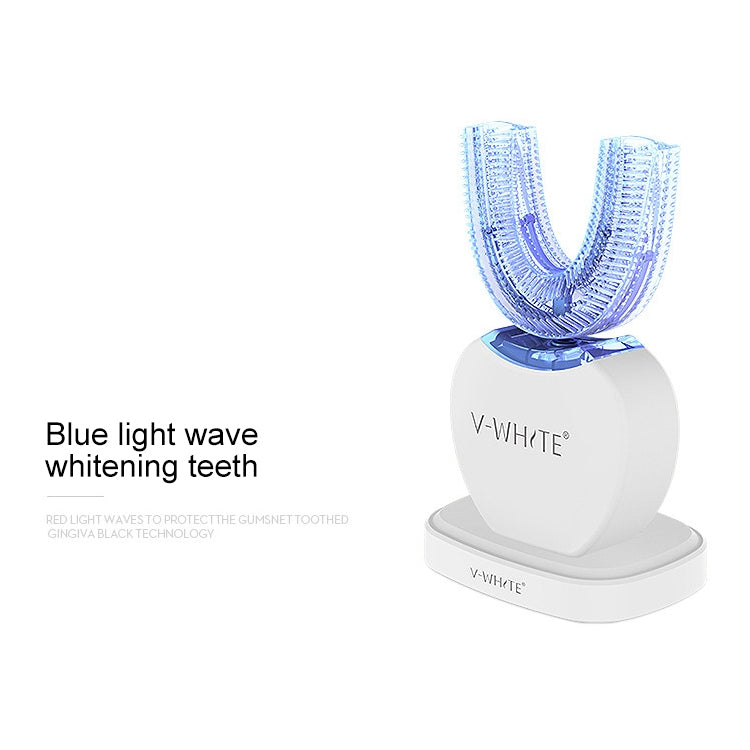 Strumento elettrico per pulizia denti in silicone bianco
