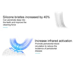 Strumento elettrico per pulizia denti in silicone bianco