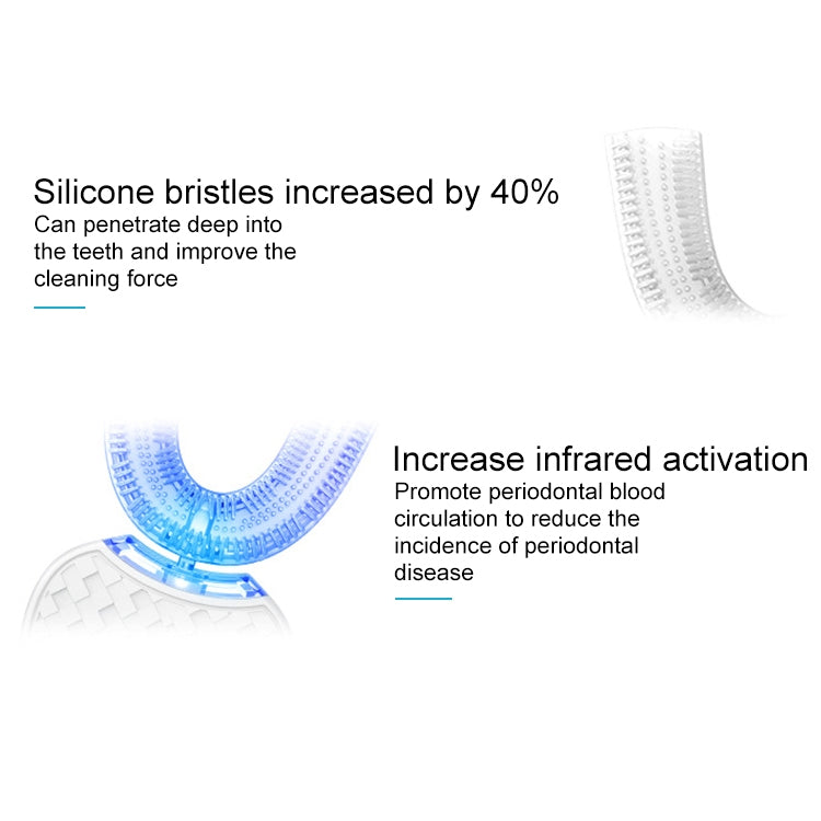 Strumento elettrico per pulizia denti in silicone bianco