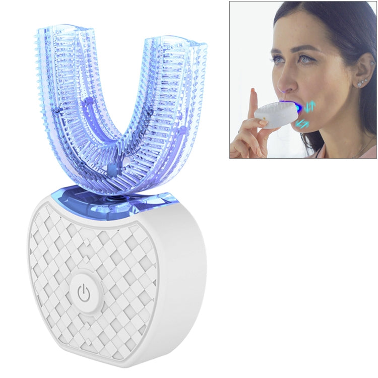 Strumento elettrico per pulizia denti in silicone bianco