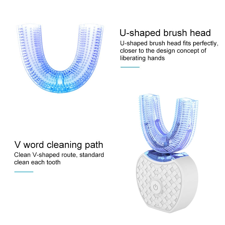 Strumento per denti di bellezza automatico elettrico in silicone bianco 3 modalità di pulizia