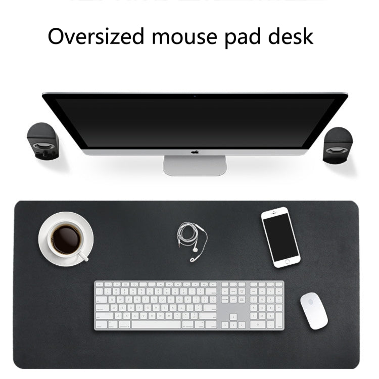 Tappetino per mouse multifunzione in pelle PU a doppia faccia, tappetino per tastiera, tappetino da tavolo, tappetino da scrivania per computer, dimensioni: 80 x 40 cm
