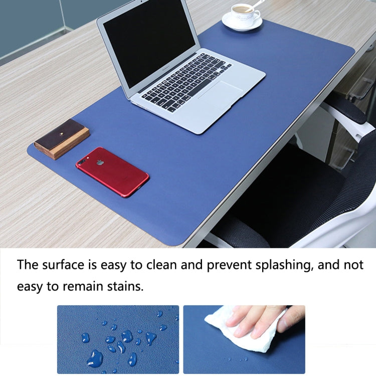 Tappetino per mouse multifunzione in pelle PU a doppia faccia, tappetino per tastiera, tappetino da tavolo, tappetino da scrivania per computer, dimensioni: 90 x 45 cm, Size: 90 x 45cm(Black Red), Size: 90 x 45cm, Size: 90 x 45cm(Green + Silver)       ...