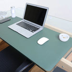 Tappetino per mouse multifunzione in pelle PU a doppia faccia, tappetino per tastiera, tappetino da tavolo, tappetino da scrivania per computer, dimensioni: 90 x 45 cm, Size: 90 x 45cm(Black Red), Size: 90 x 45cm, Size: 90 x 45cm(Green + Silver)       ...