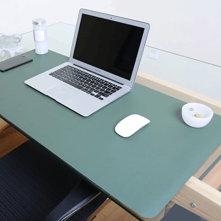 Tappetino per mouse multifunzione in pelle PU a doppia faccia, tappetino per tastiera, tappetino da tavolo, tappetino da scrivania per computer, dimensioni: 90 x 45 cm, Size: 90 x 45cm(Black Red), Size: 90 x 45cm, Size: 90 x 45cm(Green + Silver)       ...