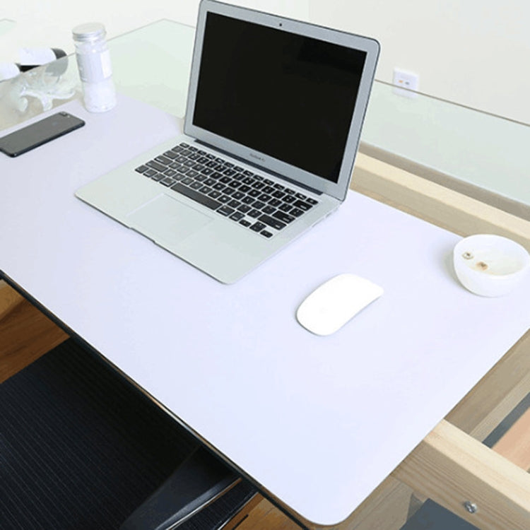 Tappetino per mouse multifunzione in pelle PU a doppia faccia, tappetino per tastiera, tappetino da tavolo, tappetino da scrivania per computer, dimensioni: 90 x 45 cm, Size: 90 x 45cm(Black Red), Size: 90 x 45cm, Size: 90 x 45cm(Green + Silver)       ...