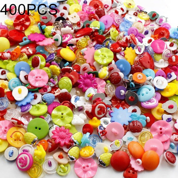 400 bottoni assortiti in colori misti per cucire, artigianato fai da te, pittura manuale di bottoni per bambini, stile colore casuale, Mixed Color Buttons