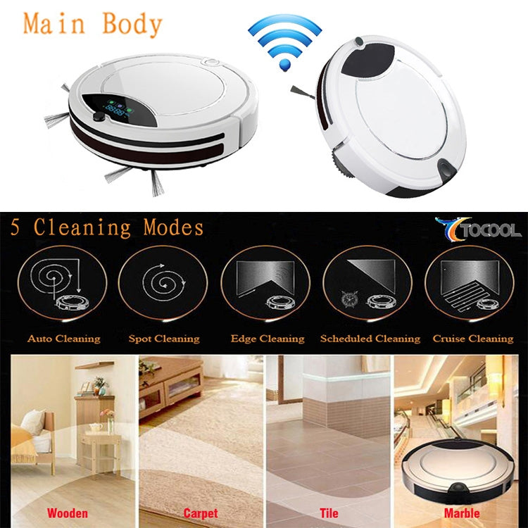 TOCOOL TC-450 Aspirapolvere intelligente Touch Display Robot per la pulizia domestica con telecomando