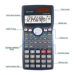 OSALO OS-991MS 10 + 2 cifre Display a doppia riga Funzione studente multifunzionale Calcolatrice scientifica Calcolatrice a doppia potenza a energia solare, OS-991MS
