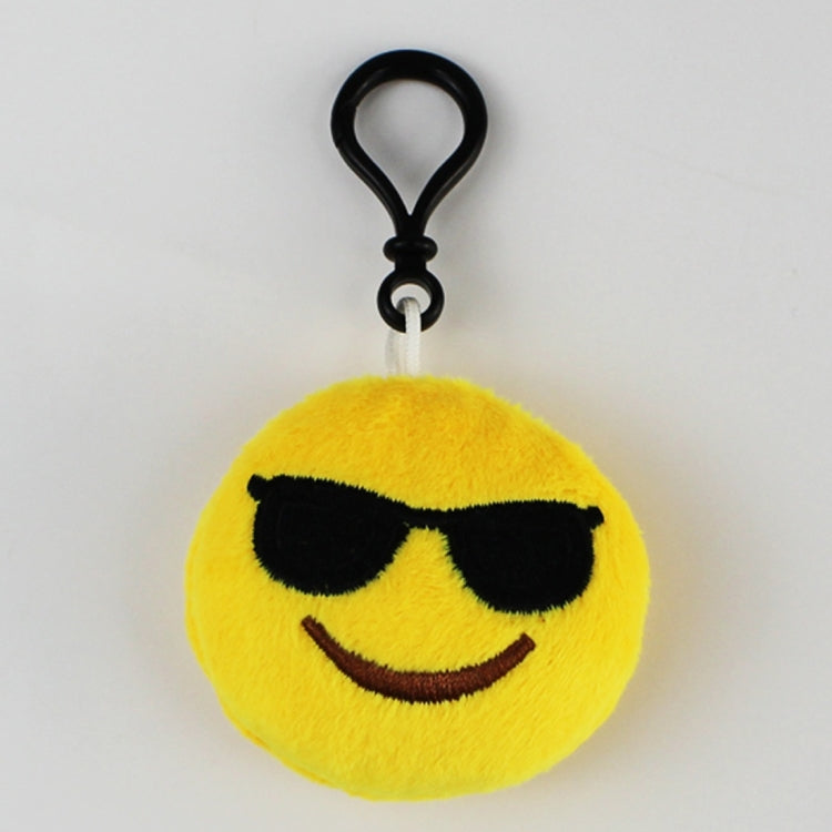 20 pendenti mobili per bambole di peluche creative, regalo, cartoni animati, decorazioni per espressioni facciali carine, portachiavi con gancio, Wear Sunglasses Cool Face