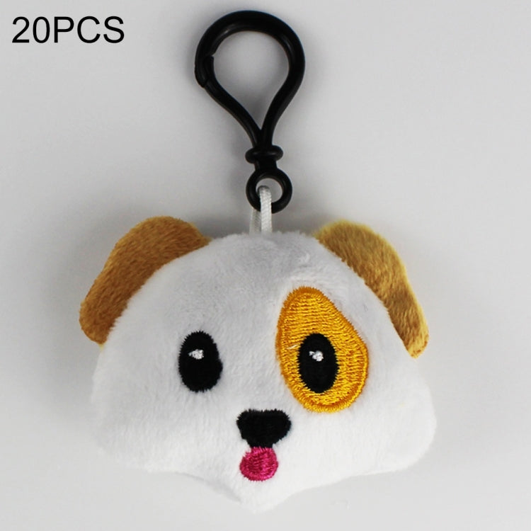 20 pendenti mobili per bambole di peluche creative, regalo, cartoni animati, decorazioni per espressioni facciali carine, portachiavi con gancio, Single Eye Dog