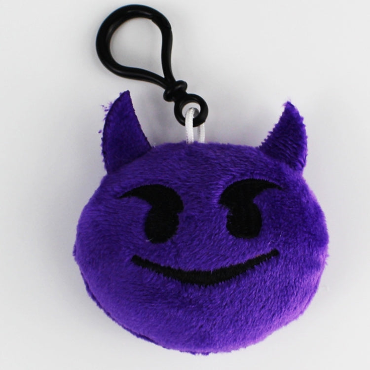 20 pendenti mobili per bambole di peluche creative, regalo, cartoni animati, decorazioni per espressioni facciali carine, portachiavi con gancio, Purple Devil