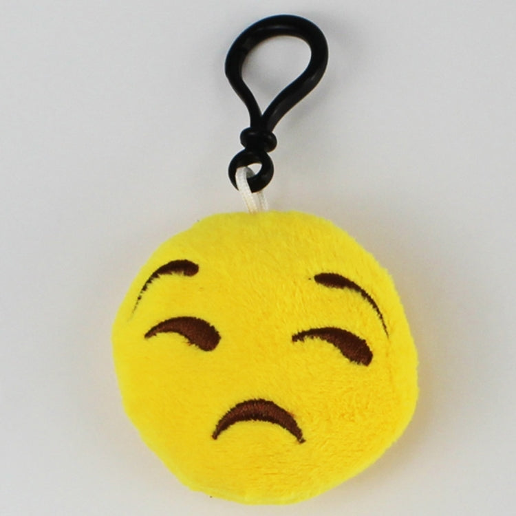 20 pendenti mobili per bambole di peluche creative, regalo, cartoni animati, decorazioni per espressioni facciali carine, portachiavi con gancio, Unhappy Face