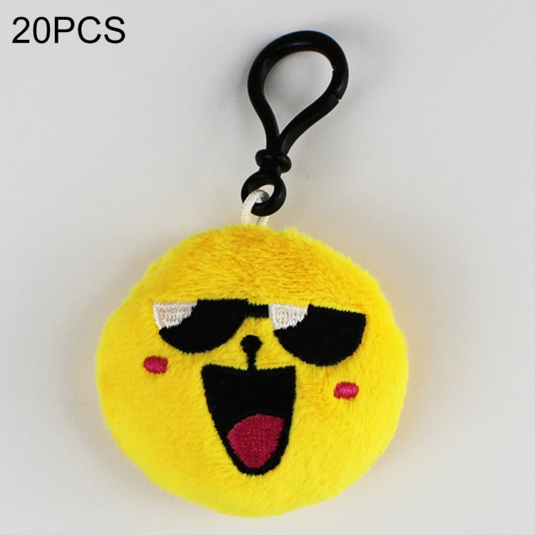 20 pendenti mobili per bambole di peluche creative, regalo, cartoni animati, decorazioni per espressioni facciali carine, portachiavi con gancio, Surprised Face