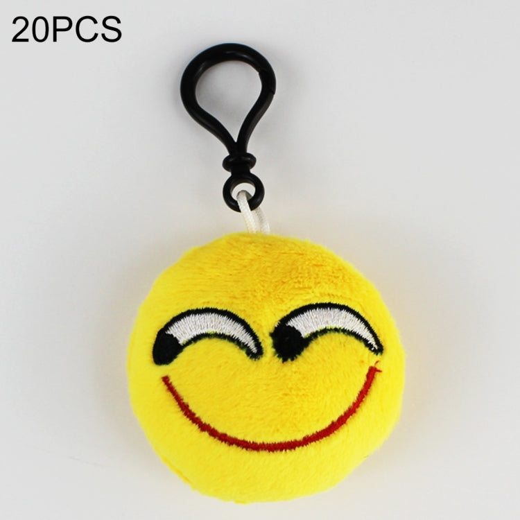 20 pendenti mobili per bambole di peluche creative, regalo, cartoni animati, decorazioni per espressioni facciali carine, portachiavi con gancio, Teasing  Smiling Face