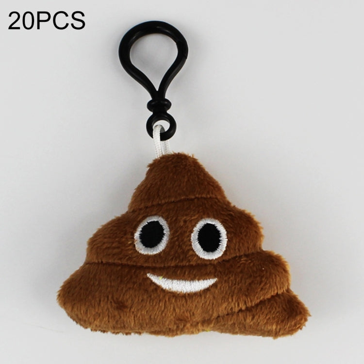 20 pendenti mobili per bambole di peluche creative, regalo, cartoni animati, decorazioni per espressioni facciali carine, portachiavi con gancio, Smiling Poo Poo