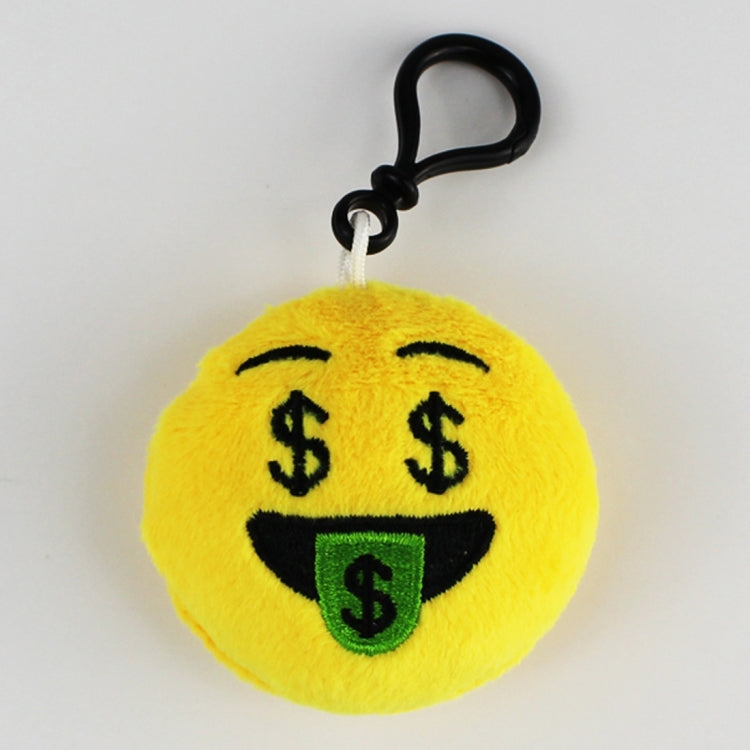 20 pendenti mobili per bambole di peluche creative, regalo, cartoni animati, decorazioni per espressioni facciali carine, portachiavi con gancio, Love Money Face