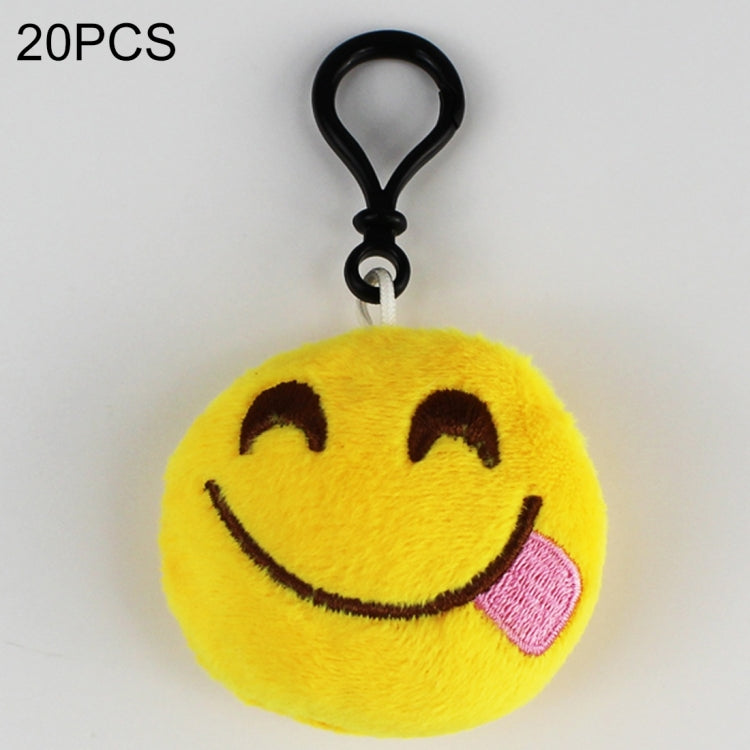 20 pendenti mobili per bambole di peluche creative, regalo, cartoni animati, decorazioni per espressioni facciali carine, portachiavi con gancio, Naught Smiling Face