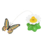 Farfalla elettrica che vola intorno al giocattolo del gatto dell'animale domestico del fiore, Flower Pet Cat Toy