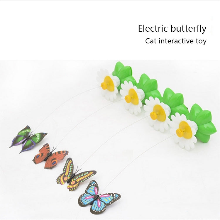 Farfalla elettrica che vola intorno al giocattolo del gatto dell'animale domestico del fiore, Flower Pet Cat Toy