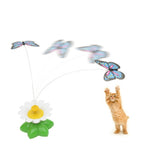 Farfalla elettrica che vola intorno al giocattolo del gatto dell'animale domestico del fiore, Flower Pet Cat Toy