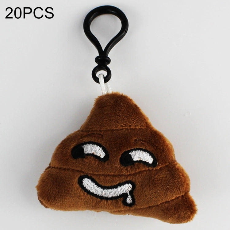 20 pendenti mobili per bambole di peluche creative, regalo, cartoni animati, decorazioni per espressioni facciali carine, portachiavi con gancio, Drooling Poo Poo