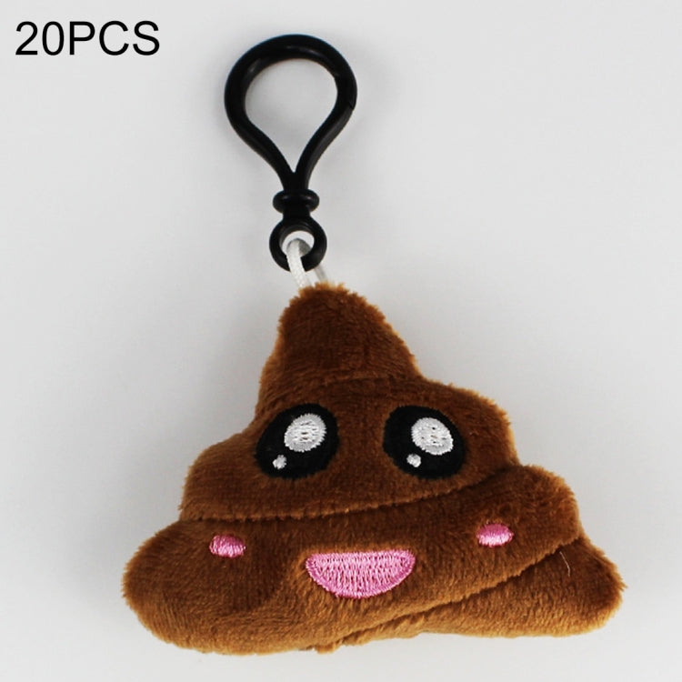 20 pendenti mobili per bambole di peluche creative, regalo, cartoni animati, decorazioni per espressioni facciali carine, portachiavi con gancio, Cute Poo Poo