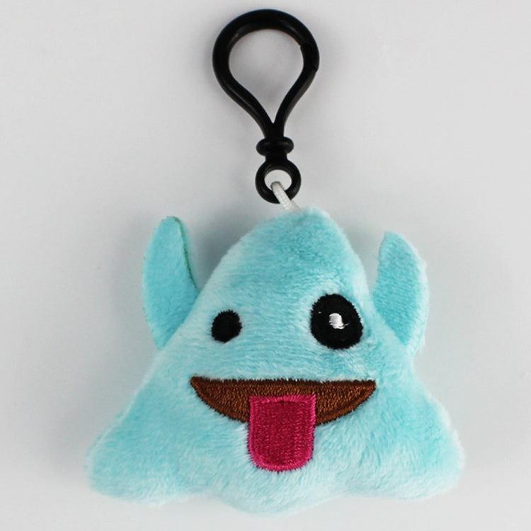 20 pendenti mobili per bambole di peluche creative, regalo, cartoni animati, decorazioni per espressioni facciali carine, portachiavi con gancio, Blue Naughty Ghost