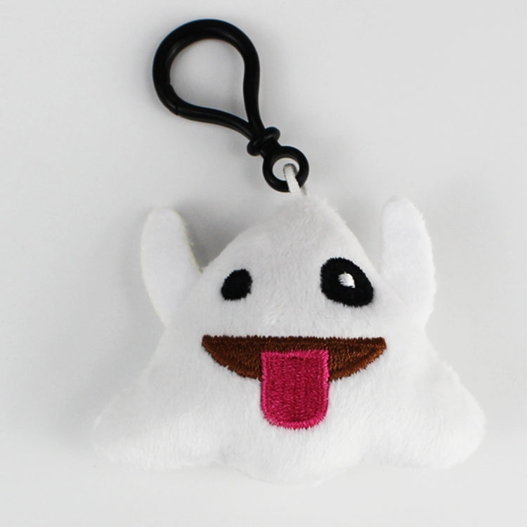 20 pendenti mobili per bambole di peluche creative, regalo, cartoni animati, decorazioni per espressioni facciali carine, portachiavi con gancio, White Naughty Ghost