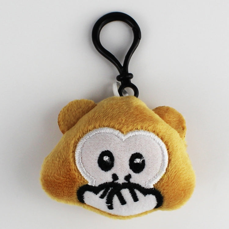 20 pendenti mobili per bambole di peluche creative, regalo, cartoni animati, decorazioni per espressioni facciali carine, portachiavi con gancio, Shut up Monkey