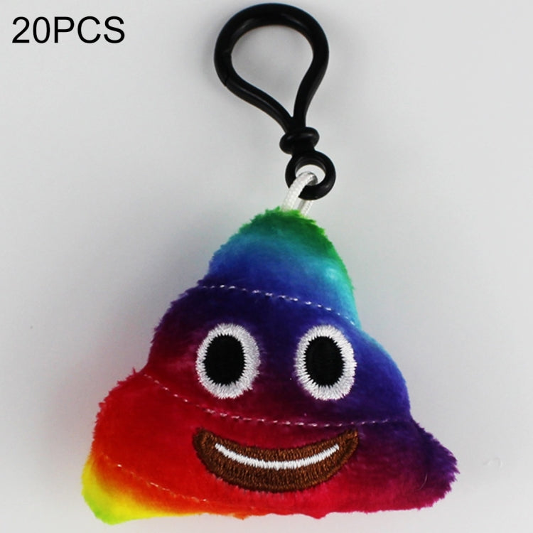 20 pendenti mobili per bambole di peluche creative, regalo, cartoni animati, decorazioni per espressioni facciali carine, portachiavi con gancio, Colorful Poo Poo