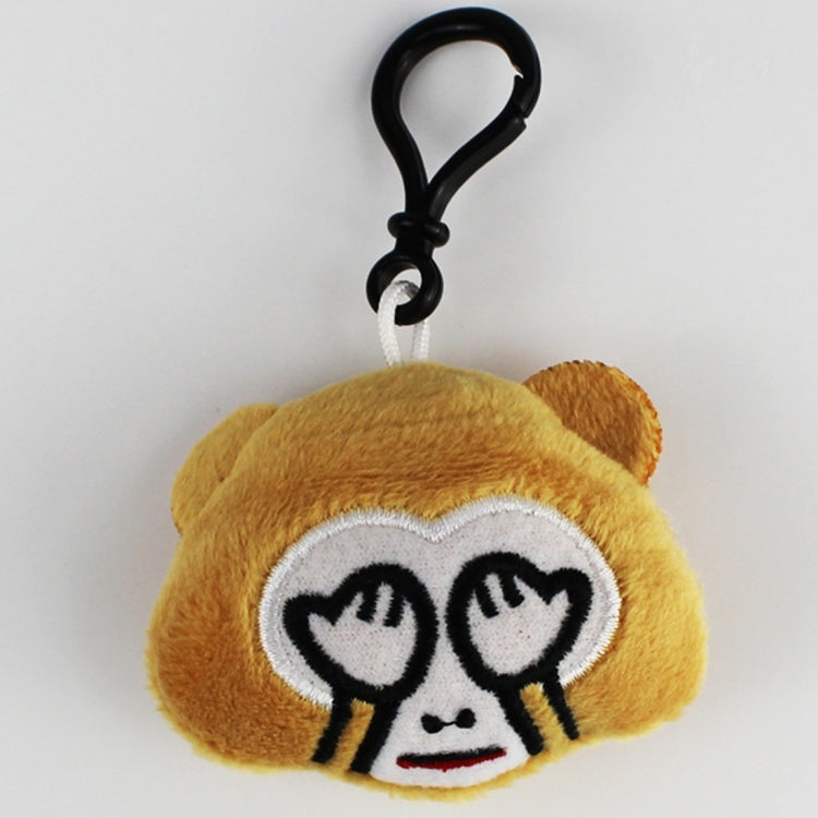 20 pendenti mobili per bambole di peluche creative, regalo, cartoni animati, decorazioni per espressioni facciali carine, portachiavi con gancio, Shy Monkey