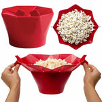 Macchina per popcorn a microonde pieghevole creativa in silicone da 2 pezzi, Foldable Silicone