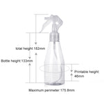 Flaconi spray in plastica a prova di perdite con spruzzatore a grilletto, 200 ml, 200ml