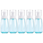 5 bottiglie di plastica da viaggio a prova di perdite, accessori da viaggio portatili, contenitori per piccole bottiglie, 60 ml, 60ml