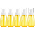 5 bottiglie di plastica da viaggio a prova di perdite, accessori da viaggio portatili, contenitori per piccole bottiglie, 60 ml, 60ml