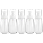 5 bottiglie di plastica da viaggio a prova di perdite, accessori da viaggio portatili, contenitori per piccole bottiglie, 80 ml, 80ml