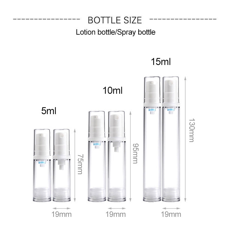 Flacone spray per profumo portatile Airless da 5 pezzi, 5 ml, 5ml