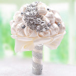 Matrimonio con fiori Accessori per bouquet da sposa Forniture per decorazioni per matrimoni con strass per damigelle d'onore, D445