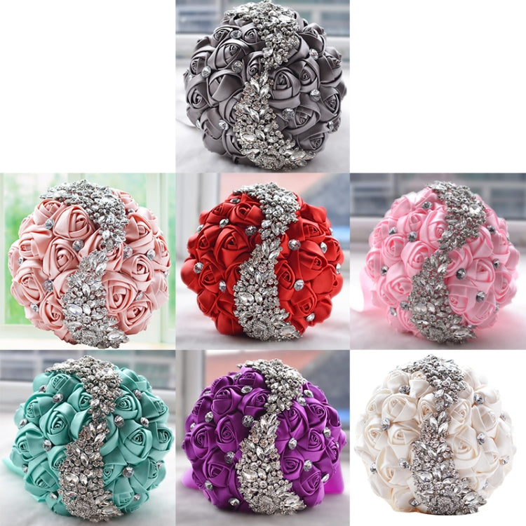 Matrimonio con fiori Accessori per bouquet da sposa Forniture per decorazioni per matrimoni con strass per damigelle d'onore, D445